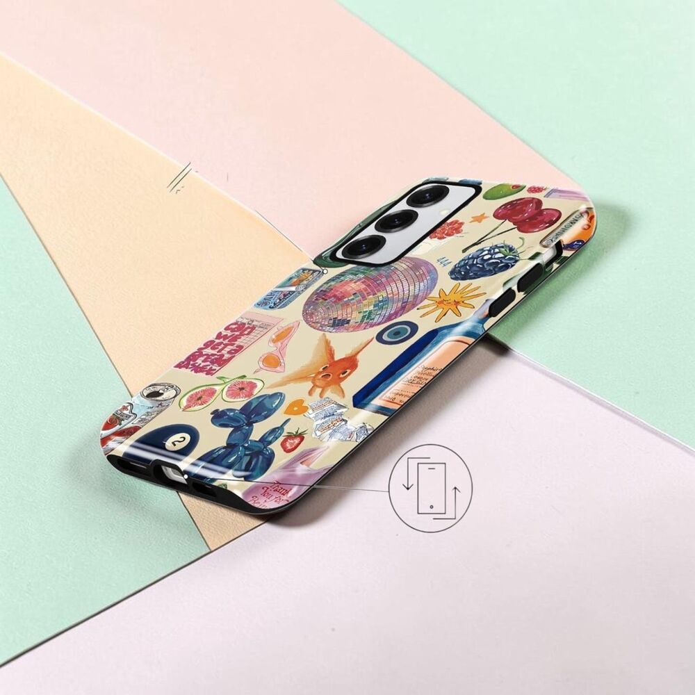 Cute Summer Collage Pattern Phone Case for Samsung Galaxy S22 5G Case 6.1",...